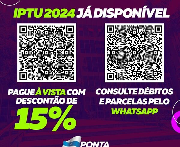 IPTU 2024: contribuinte terá 15% de desconto para pagamento à vista