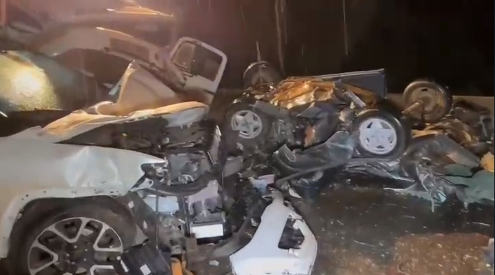 Acidente com nove veículos na BR-277, em Guarapuava, resulta em vítima fatal
