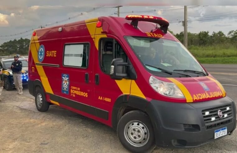 Motociclista fica ferido em acidente na BR-376