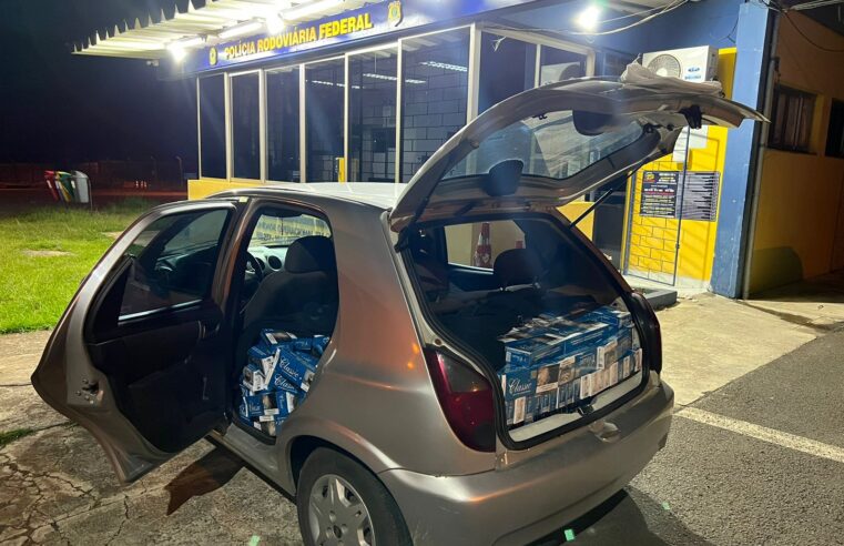 PRF apreende 4 mil maços de cigarro em Guarapuava