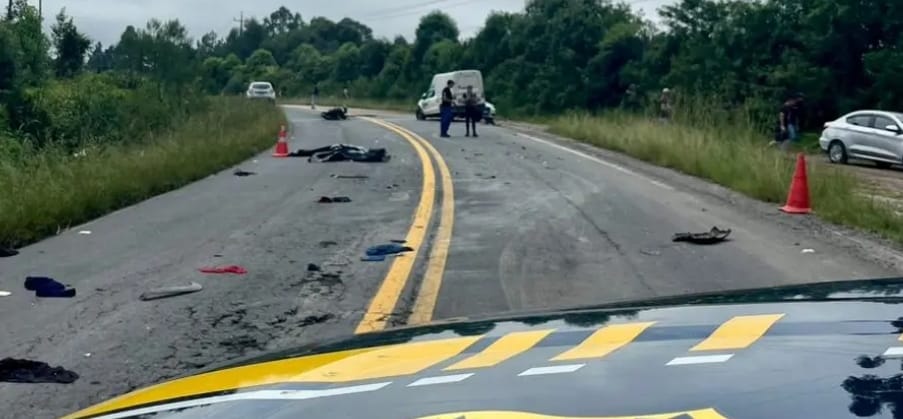 Motociclista morre em acidente na BR-153, no Paraná