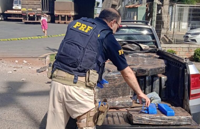 Polícia apreende meia tonelada de maconha em Ponta Grossa após perseguição e colisão
