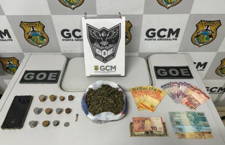 Homem é preso por tráfico de drogas na Colônia Dona Luiza, em Ponta Grossa