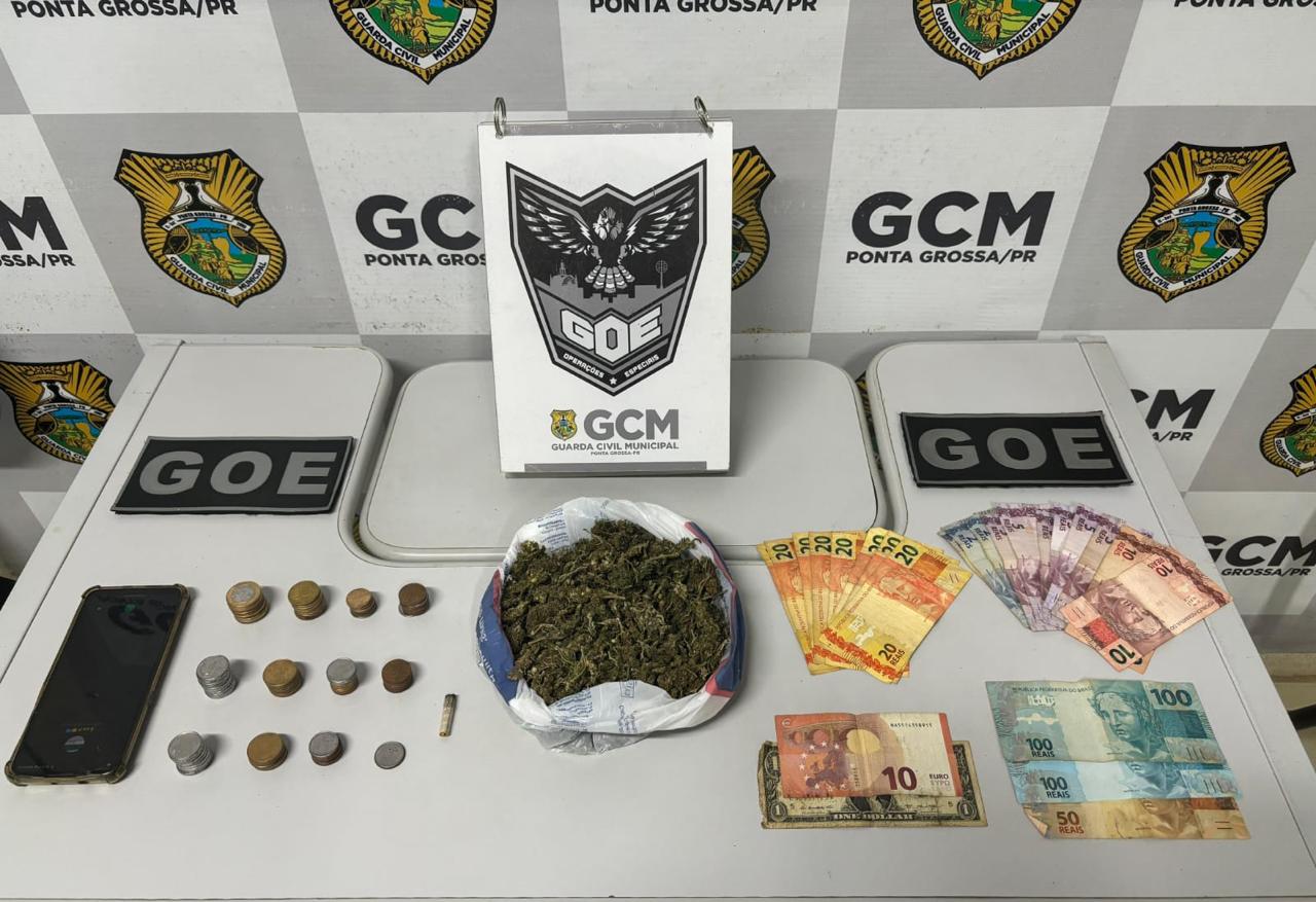 Homem é preso por tráfico de drogas na Colônia Dona Luiza, em Ponta Grossa