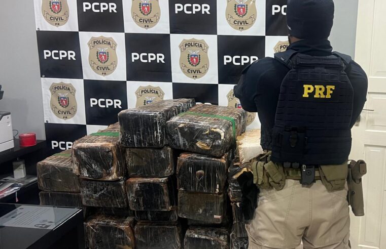PRF apreende mais de 600 kg de maconha em Guarapuava