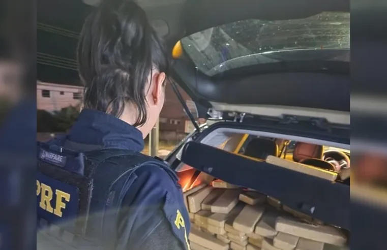 PRF apreende 433 kg de maconha e recupera veículo roubado em operação em Candói