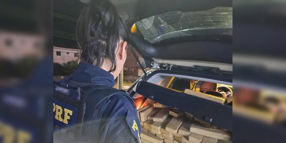 PRF apreende 433 kg de maconha e recupera veículo roubado em operação em Candói