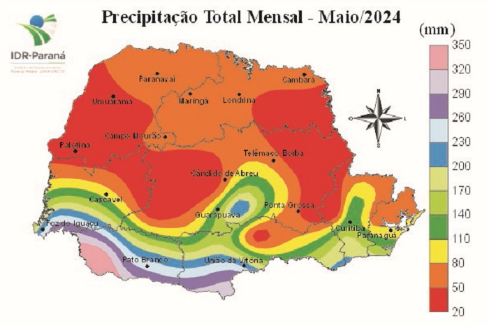 Boletim Agrometeorológico de maio indica excesso de chuvas no Sul e escassez no Norte