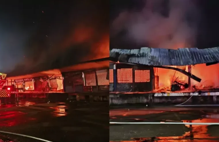 Incêndio destrói parte da Ceasa de Curitiba e causa prejuízo a trabalhadores