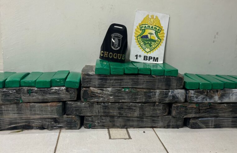 PM apreende 120 kg de maconha em operação na BR-376, em Ponta Grossa