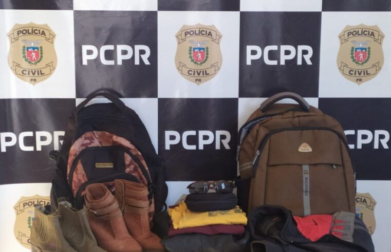 Polícia Civil recupera objetos roubados de residência em Carambeí
