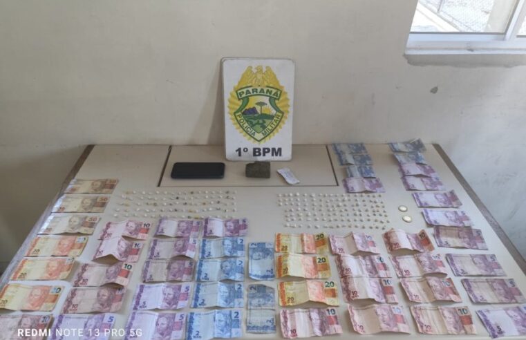 Adolescente e jovem são detidos por tráfico de drogas em Ponta Grossa