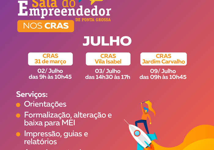 Sala do Empreendedor divulga atendimento nos CRAS