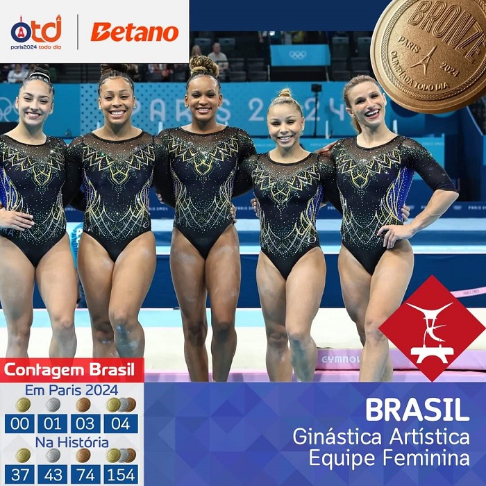 GINÁSTICA DO BRASIL CONQUISTA O INÉDITO BRONZE OLÍMPICO