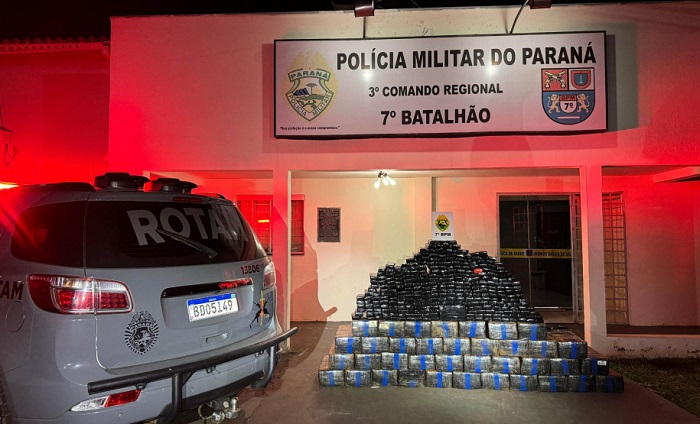 Polícia Militar apreende mais 910 quilos de maconha