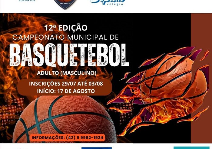 MUNICIPAL DE BASQUETE ENCERRA INSCRIÇÕES NESTE SÁBADO