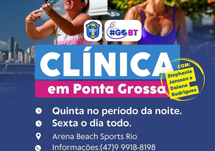 PG TEM CLÍNICA DE BEACH TENNIS A PARTIR DESTA QUINTA-FEIRA