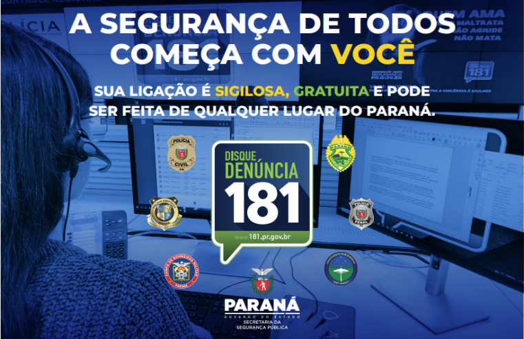 DENUNCIE AGORA-PARANÁ TEM O DISQUE DENÚNCIA 181