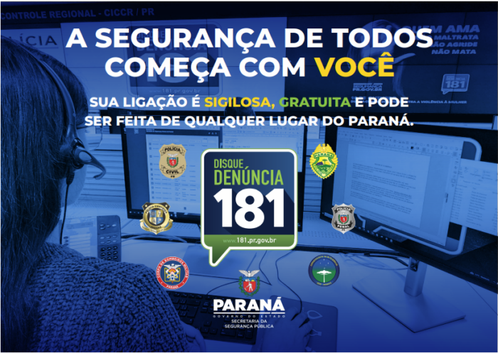 DENUNCIE AGORA-PARANÁ TEM O DISQUE DENÚNCIA 181