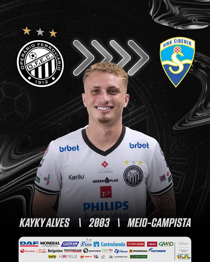 OPERÁRIO VENDE MEIA KAYKY PARA O HNK DA CROÁCIA