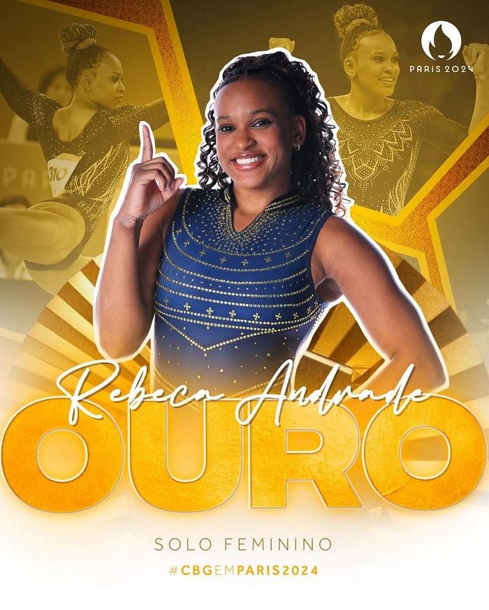 REBECA ANDRADE É CAMPEÃ DO SOLO EM PARIS 2024