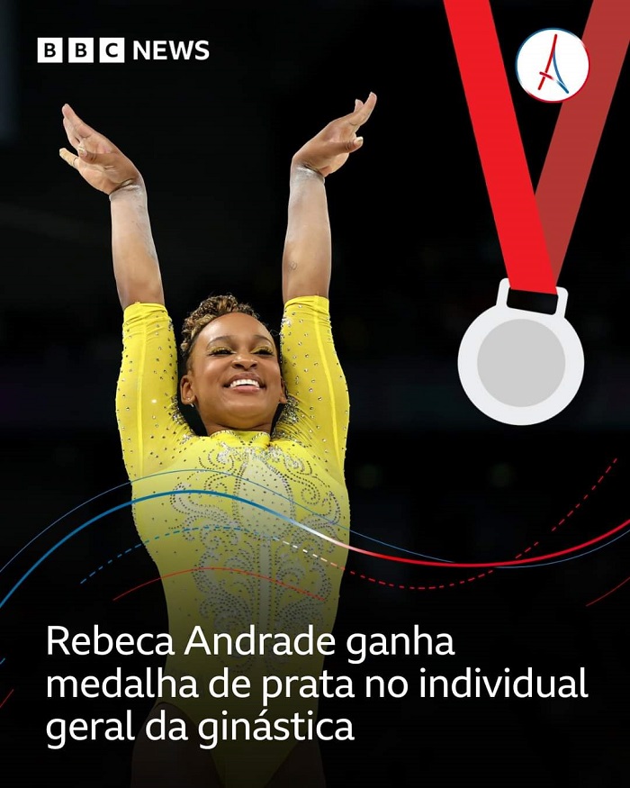 MEDALHA DE PRATA PARA REBECA ANDRADE EM PARIS