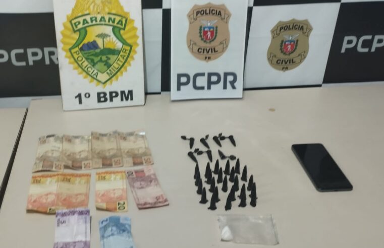 POLÍCIA CIVIL E MILITAR CUMPREM MANDADO E PRENDEM HOMEM POR TRÁFICO DE DROGAS EM PIRAI DO SUL