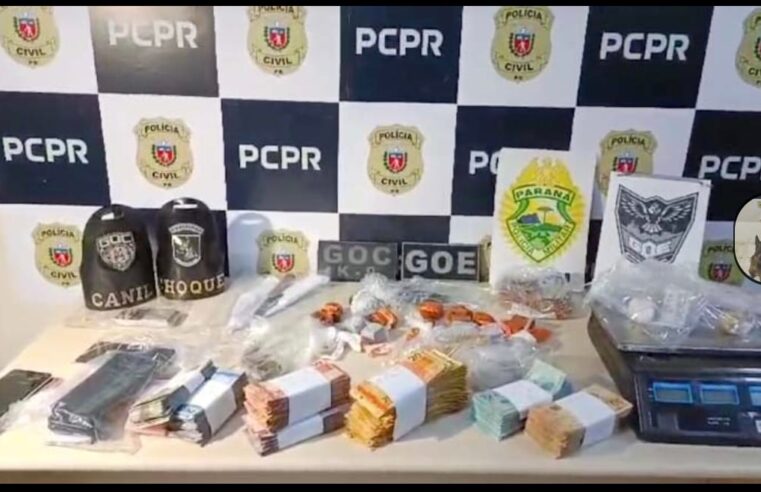SUSPEITO DE SER O PRINCIPAL FORNECEDOR DE DROGAS DA VILA FRANCELINA É PRESO EM FLAGRANTE EM AÇÃO DA POLÍCIA CIVIL E GUARDA CIVIL MUNICIPAL DE PONTA GROSSA