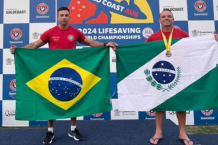 PONTA-GROSSENSE FLÁVIO BLUM CONQUISTA MEDALHA NO MUNDIAL DE SALVAMENTO AQUÁTICO