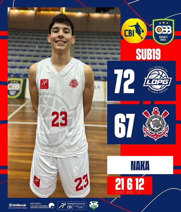 LDPG/PONTA GROSSA VENCE O CORINTHIANS PELO BRASILEIRO SUB-19 DE BASQUETE