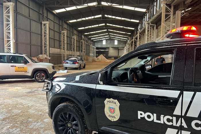 POLÍCIA CIVIL PRENDE TRÊS POR ADULTERAÇÃO DE FARELO DE SOJA DESTINADO À EXPORTAÇÃO