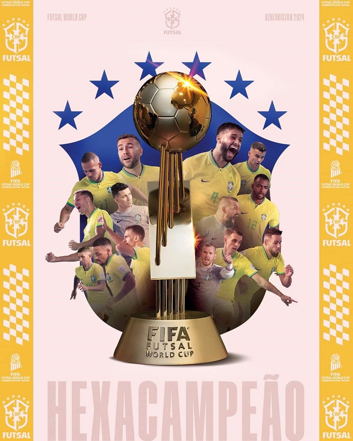BRASIL É HEXA NA COPA DO MUNDO DE FUTSAL