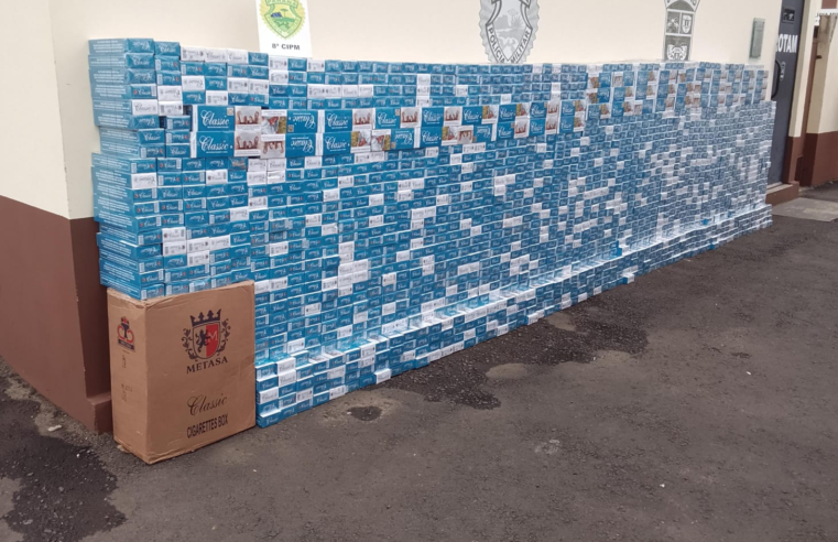 CARGA DE CIGARROS CONTRABANDEADOS É APREENDIDA