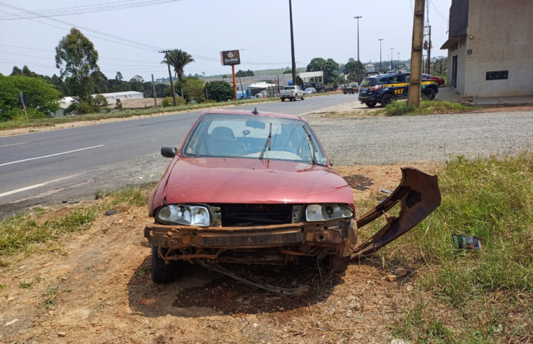 MOTORISTA SEM HABILITAÇÃO E ALCOOLIZADO CAPOTA CARRO NA BR-376