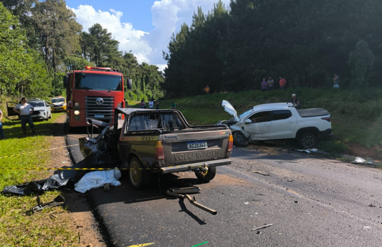 COLISÃO FRONTAL NA PR-160 DEIXA UMA VÍTIMA FATAL E DOIS FERIDOS EM TELÊMACO BORBA