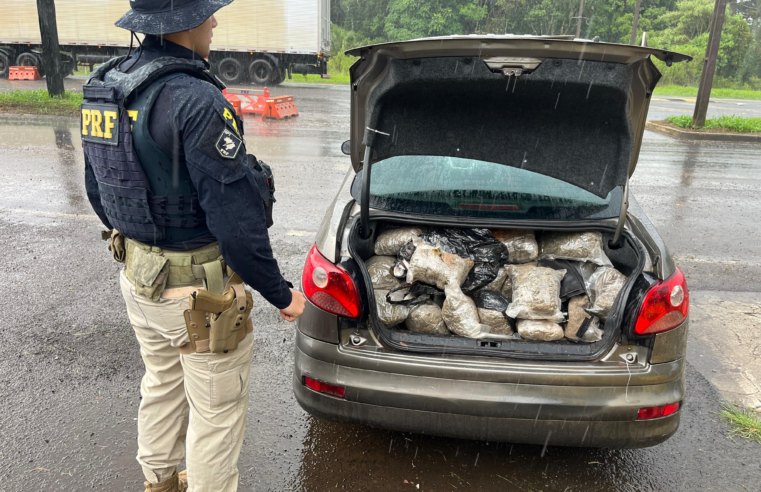 POLÍCIA RODOVIÁRIA FEDERAL APREENDE MAIS DE 126KG DE MACONHA