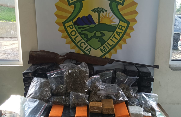 POLÍCIA MILITAR DESARTICULA QUADRILHA E APREENDE GRANDE QUANTIDADE DE DROGAS