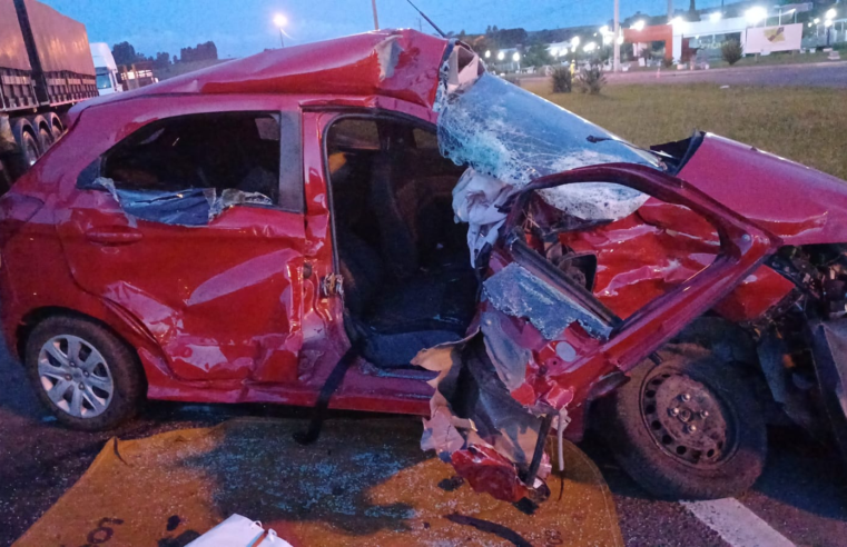 COLISÃO EM TREVO DA BR-373 DEIXA DUAS FERIDAS EM GUAMIRANGA