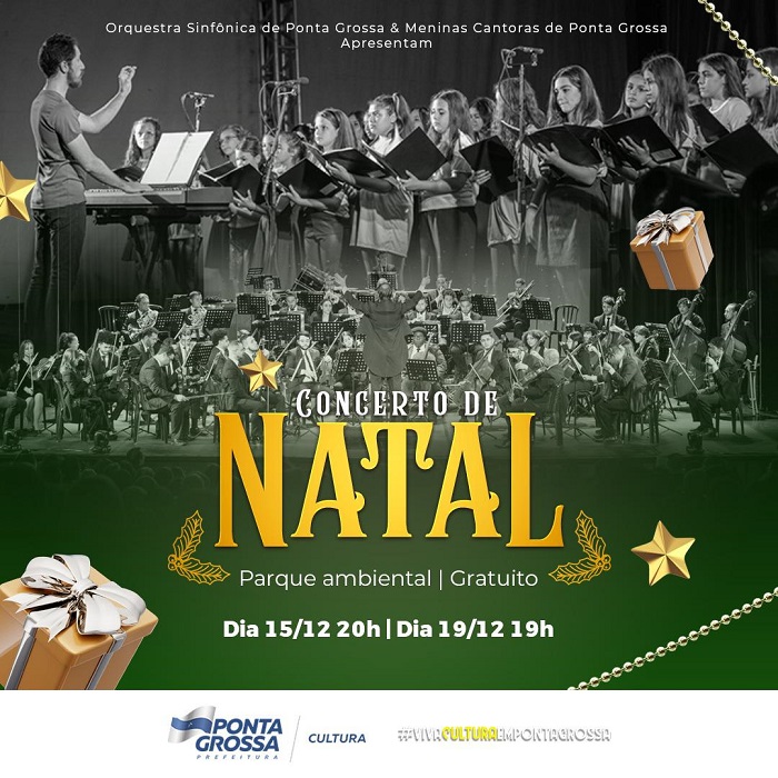 ‘CONCERTO DE NATAL’ SERÁ REALIZADO DOMINGO (15) NO PARQUE AMBIENTAL