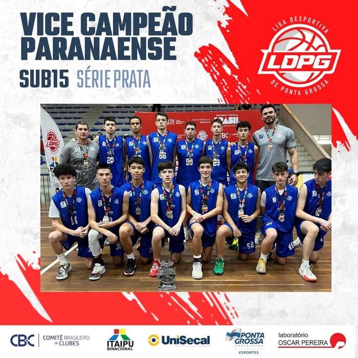 LDPG/PONTA GROSSA É VICE-CAMPEÃ PARANAENSE DO SUB-15 DE BASQUETE