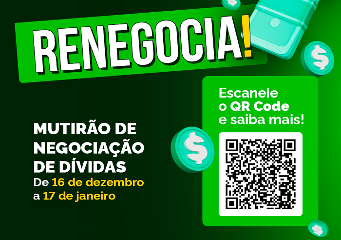 MUTIRÃO DE NEGOCIAÇÃO DE DÍVIDAS INICIA SEGUNDA-FEIRA (16) NO PROCON PG
