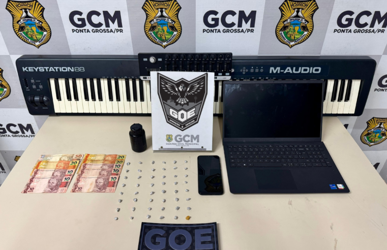 GUARDA MUNICIPAL CAPTURA HOMEM COM TECLADO E NOTEBOOK FURTADOS DE IGREJA EM PONTA GROSSA
