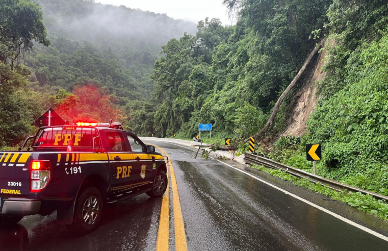 INTERDIÇÃO TOTAL DA BR-277 NA SERRA DA ESPERANÇA PERMANECE DEVIDO AOS NOVOS DESLIZAMENTOS