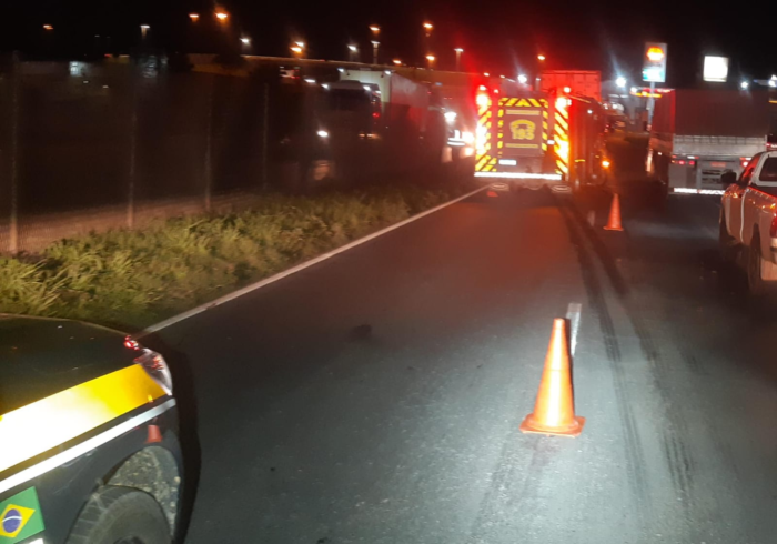 PEDESTRE É ATROPELADO NA BR-376 EM PONTA GROSSA E ENCAMINHADO AO HOSPITAL