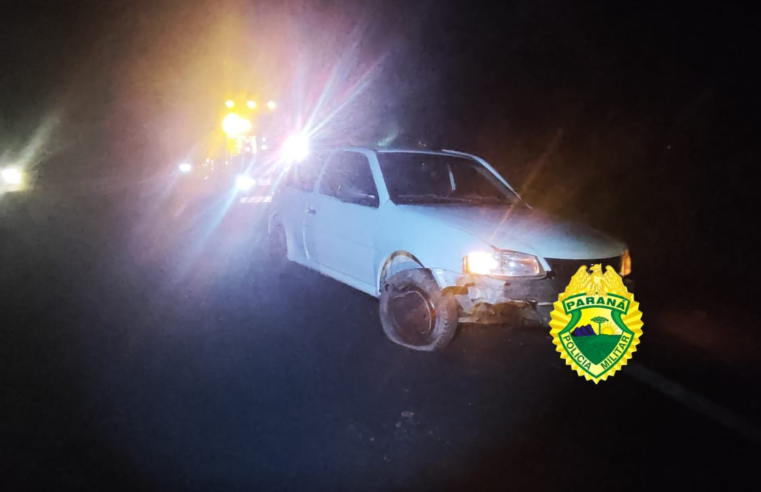 MOTORISTA EMBRIAGADO CAUSA ACIDENTE EM VEÍCULO ROUBADO NA PR-151