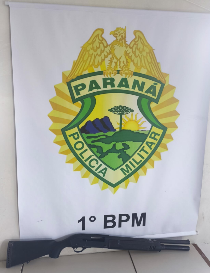 POLÍCIA MILITAR APREENDE ARMA E DETEM SUSPEITO