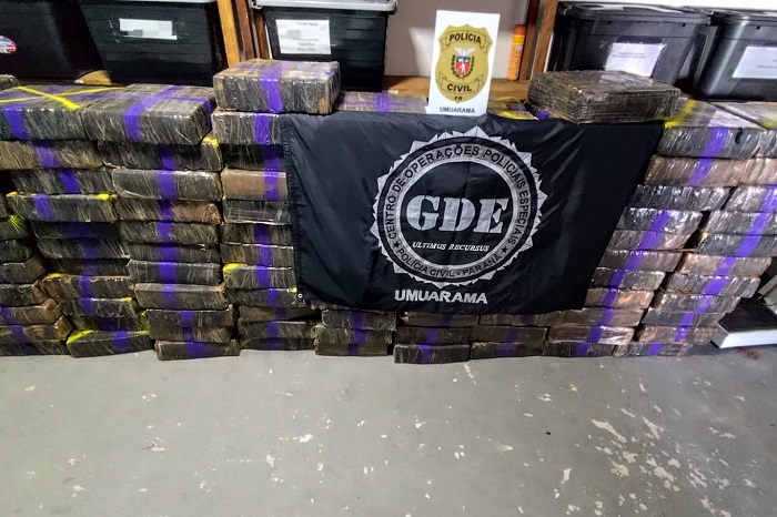 POLÍCIA CIVIL APREENDE 1.163 QUILOS DE MACONHA EM UMUARAMA