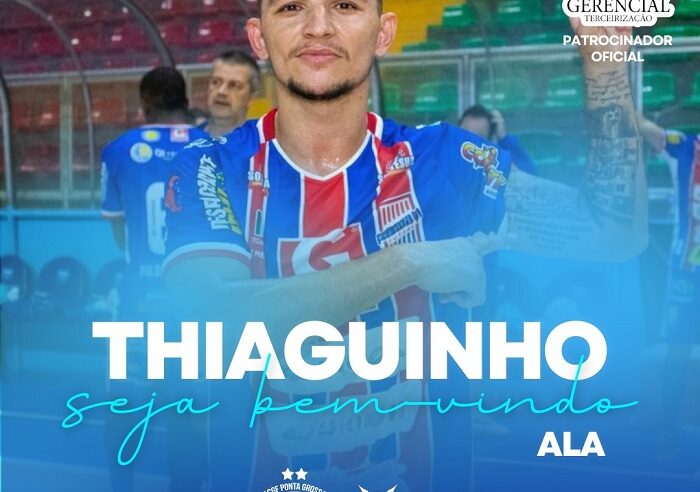 THIAGUINHO É O PRIMEIRO REFORÇO DA ACGF/GERENCIAL PARA A SÉRIE BRONZE
