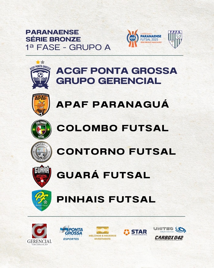 ACGF/GERENCIAL CONHECE ADVERSÁRIOS DA PRIMEIRA FASE NA SÉRIE BRONZE