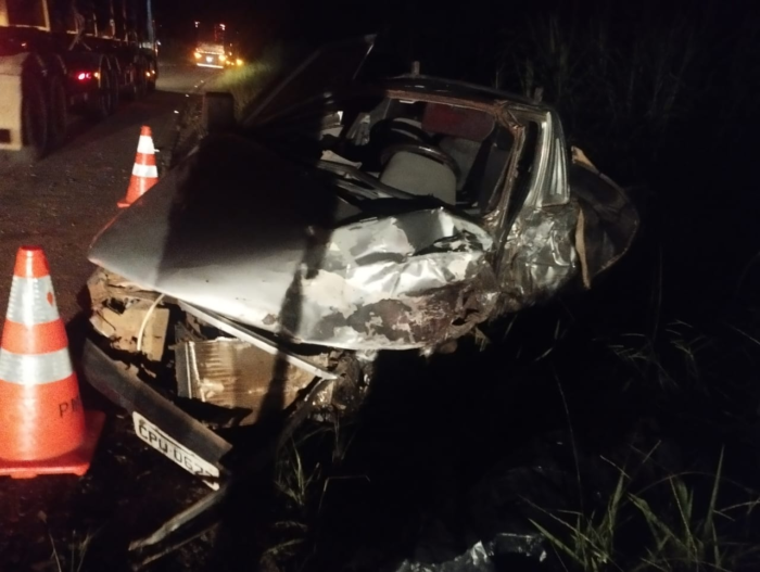 IDOSO MORRE EM COLISÃO FRONTAL NA PR-160